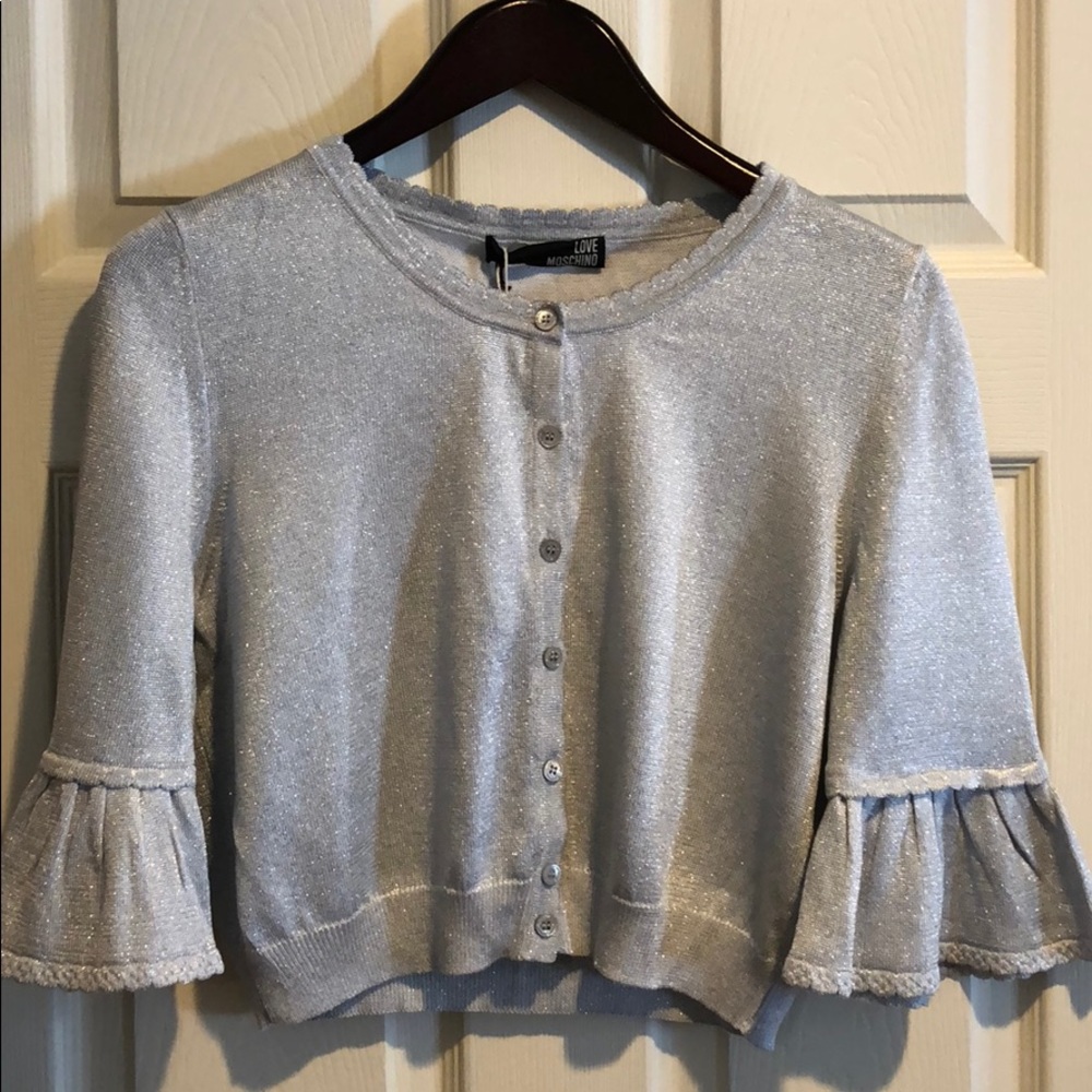 Love Moschino silver cardigan.